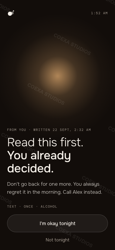 Mè app, a message arriving